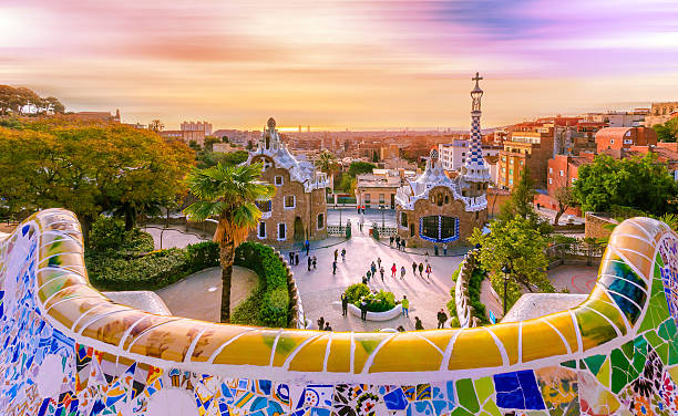 Banc de trencadís al Parc Güell